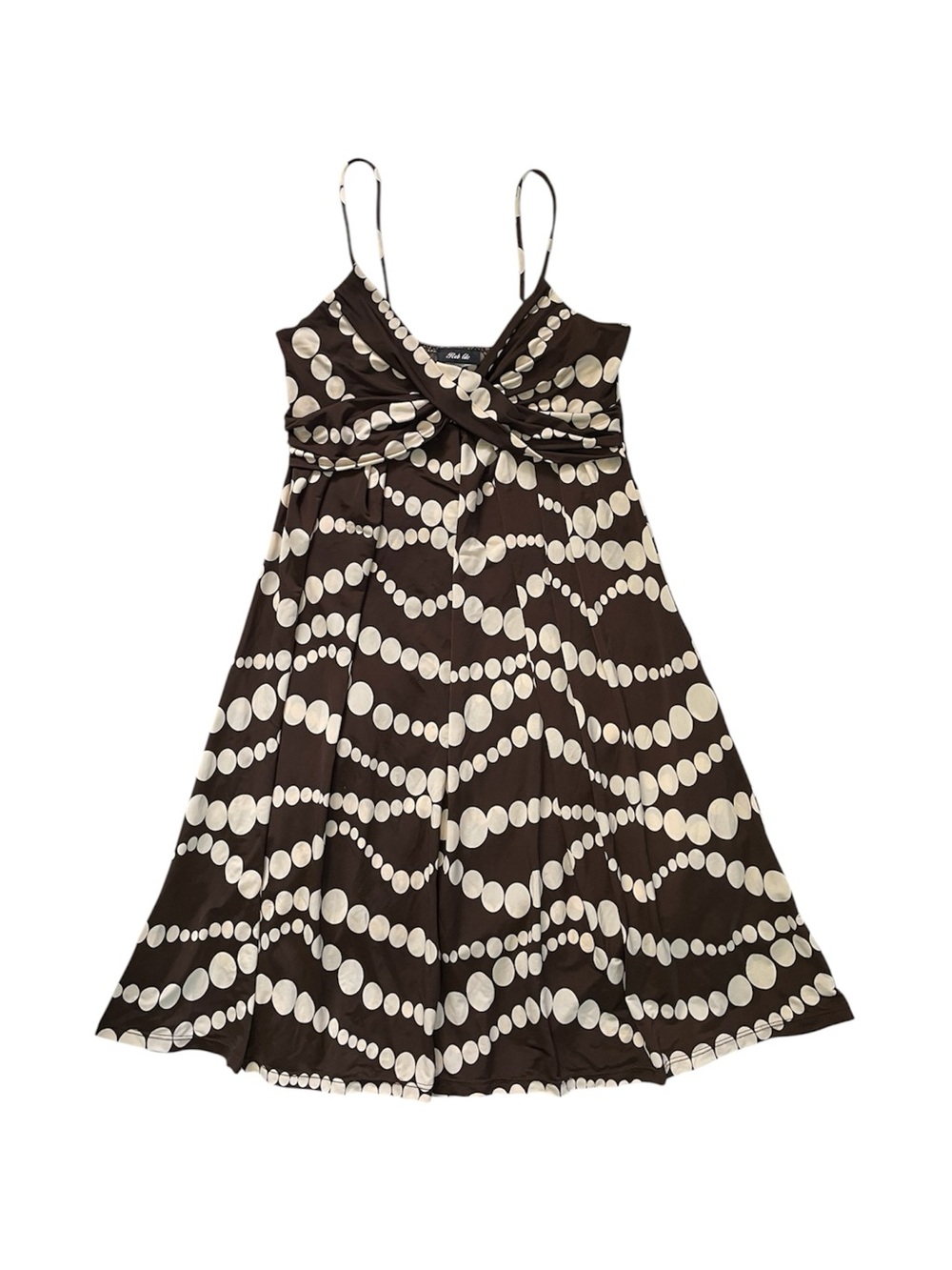 Brown and Cream Polka Dot Dress